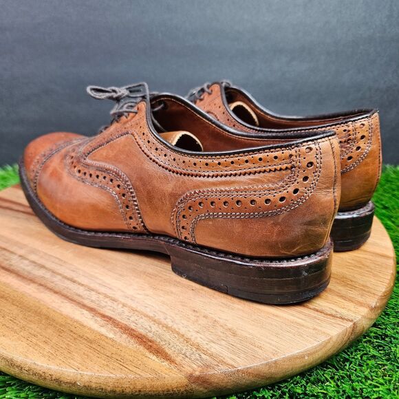 Brooks Brothers Walnut Brown Leather Medallion Cap Toe Men Size 7.5 D Lace Up main image 8